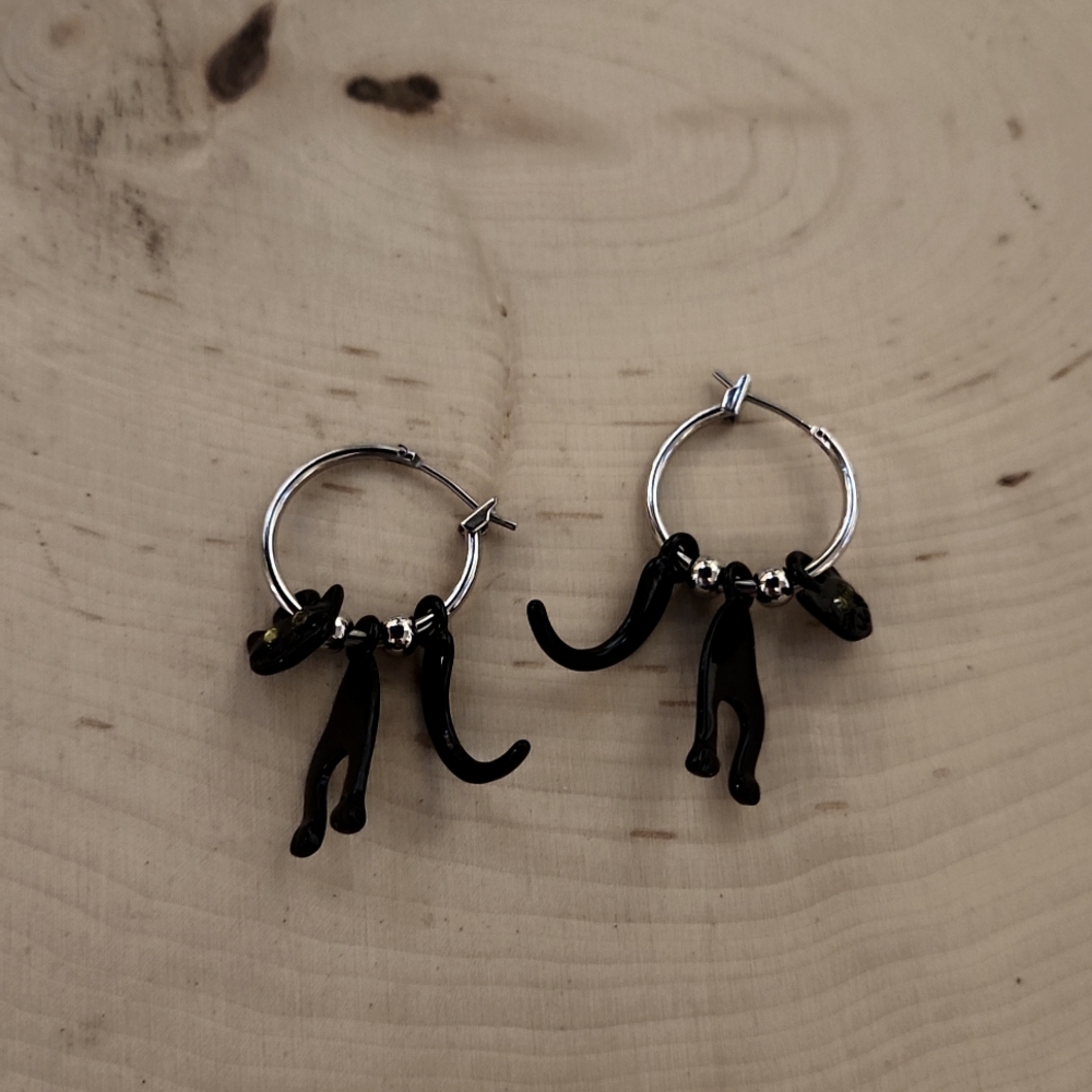 Halloween Cat Earrings Avon